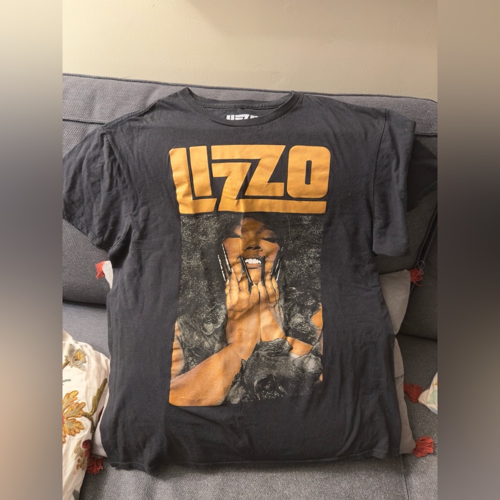 Lizzo Black and Gold Graphic Tee